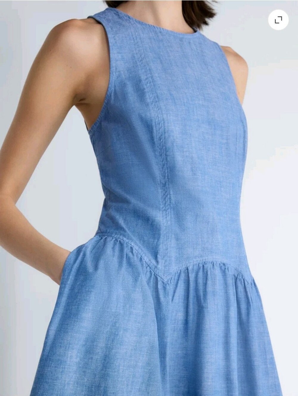 Free Assembly Sleeveless Cotton Racer Back Maxi Dress Med, P: 19.5, W: 17, L: 50 - Picture 3 of 4